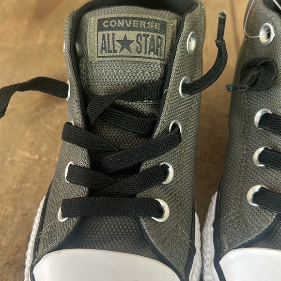 Converse ALL STAR Kicks Kids Army Green Khaki Black Brand New US1/13.5UK/32EU - Picture 5 of 8